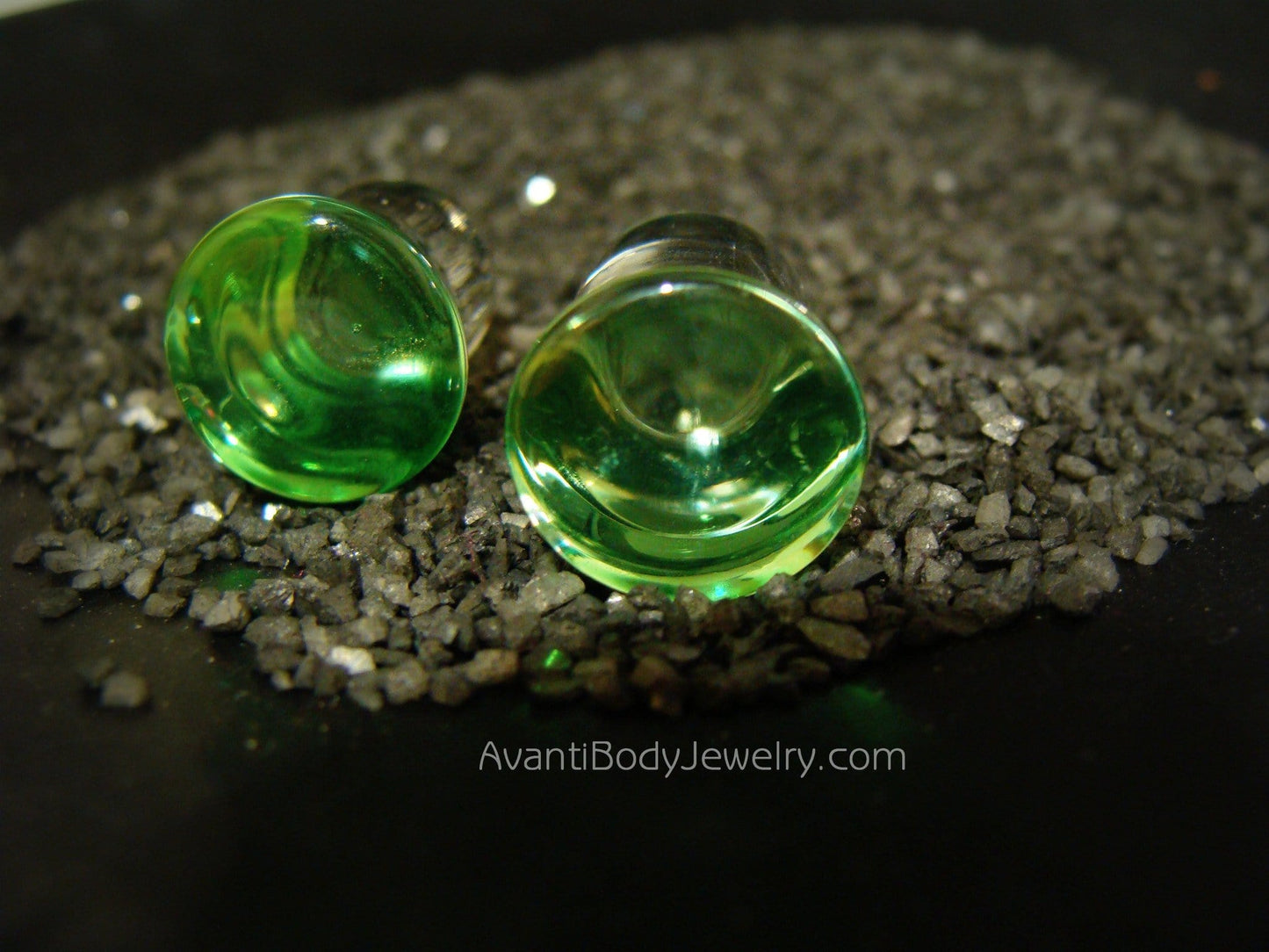 Glass Single Flare Plug Pair - Translucent - Avanti Body Jewelry