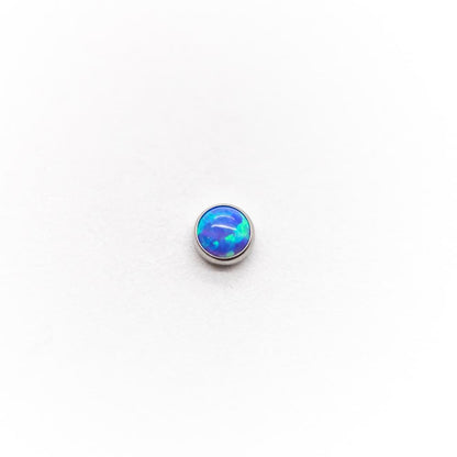 Cabochon Opal Bezel Set | Titanium Threadless Top For Nose, Ears & Lip - Avanti Body Jewelry