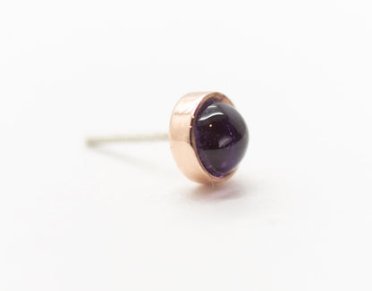 Genuine Stone Cabochon | 14K Threadless Top For Nose, Ears & Lip - Avanti Body Jewelry