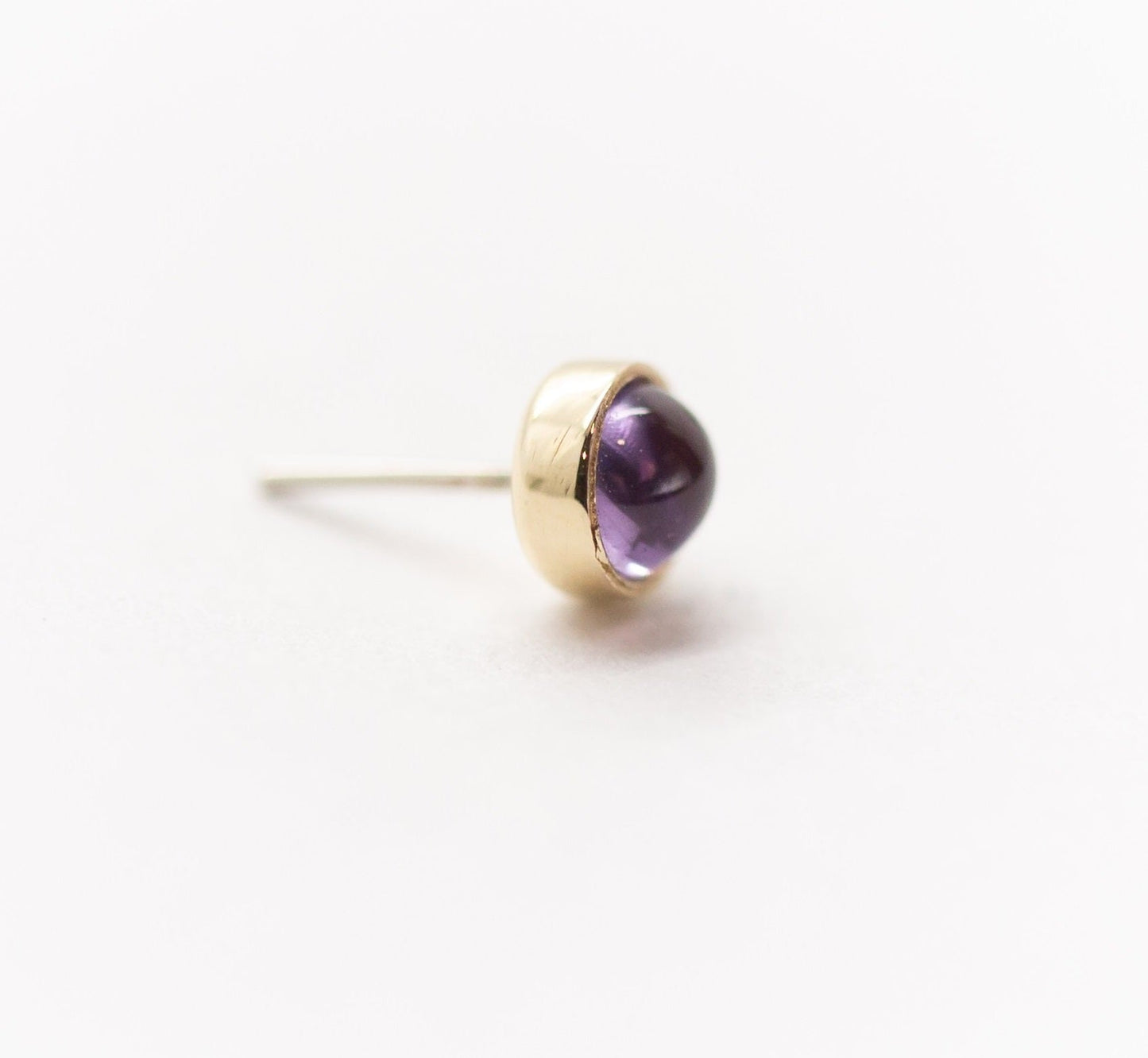 Genuine Stone Cabochon | 14K Threadless Top For Nose, Ears & Lip - Avanti Body Jewelry