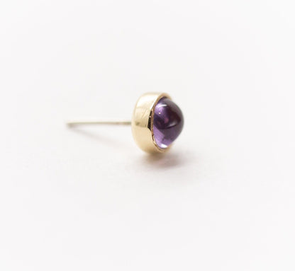 Genuine Stone Cabochon | 14K Threadless Top For Nose, Ears & Lip - Avanti Body Jewelry
