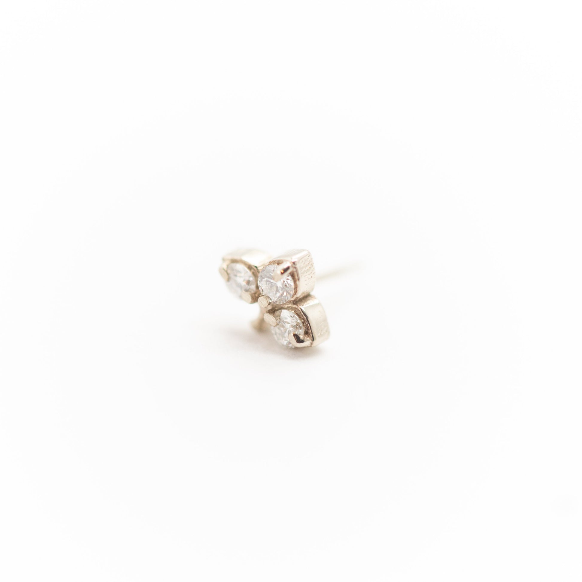 Kiwi Diamond | 14k Gold Spade Threadless Top For Nose, Ears & Lip - Avanti Body Jewelry