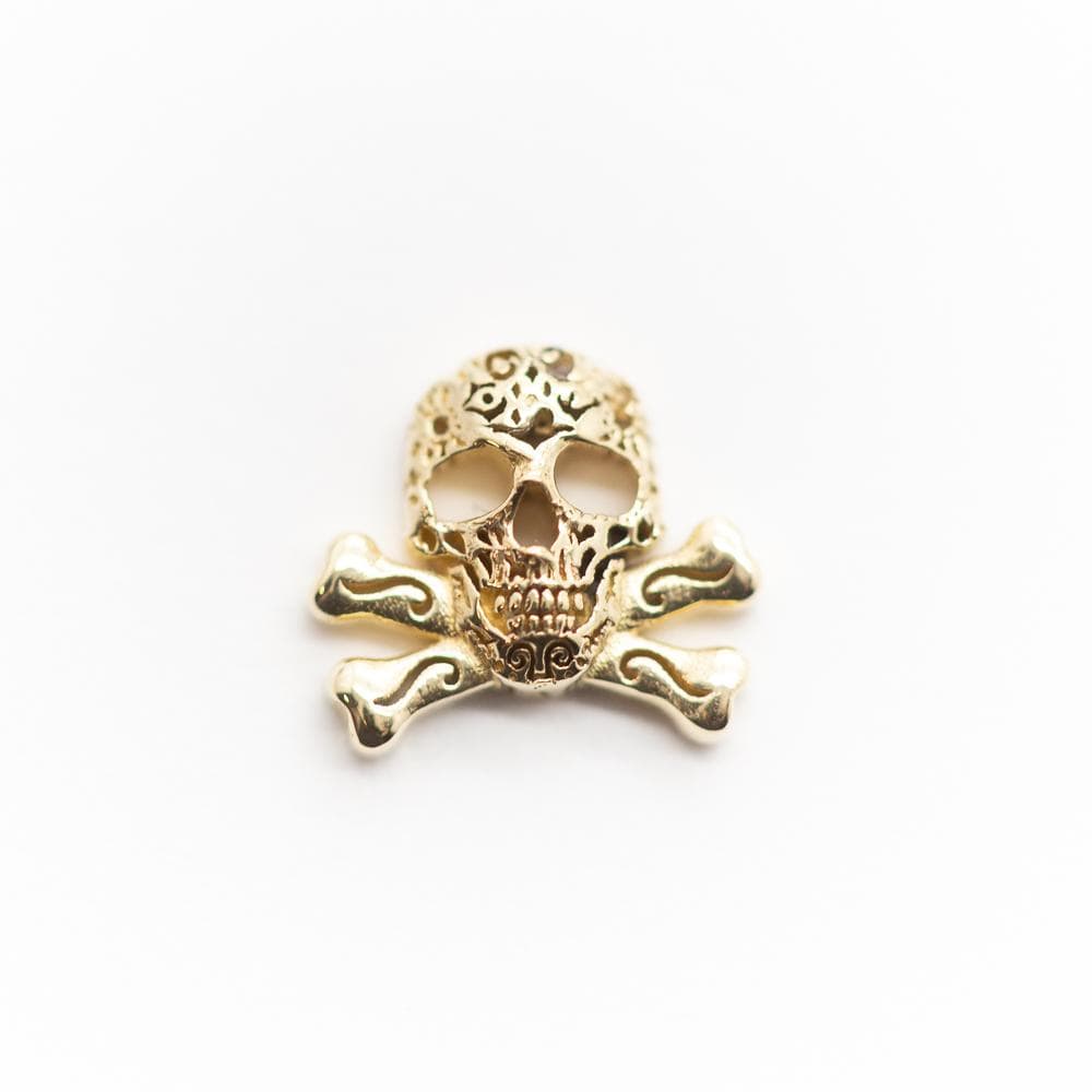 Skull & Crossbones | 14K Threadless Top For Nose, Ears & Lip - Avanti Body Jewelry