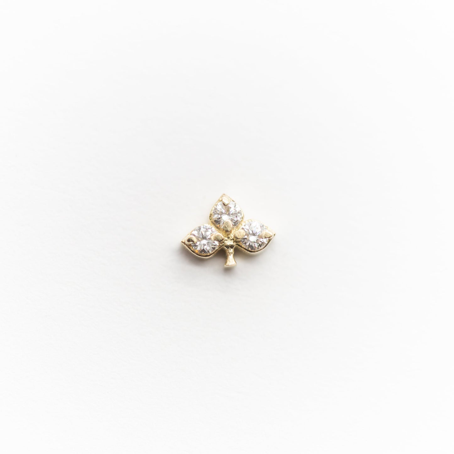 Kiwi Diamond | 14k Gold Spade Threadless Top For Nose, Ears & Lip - Avanti Body Jewelry