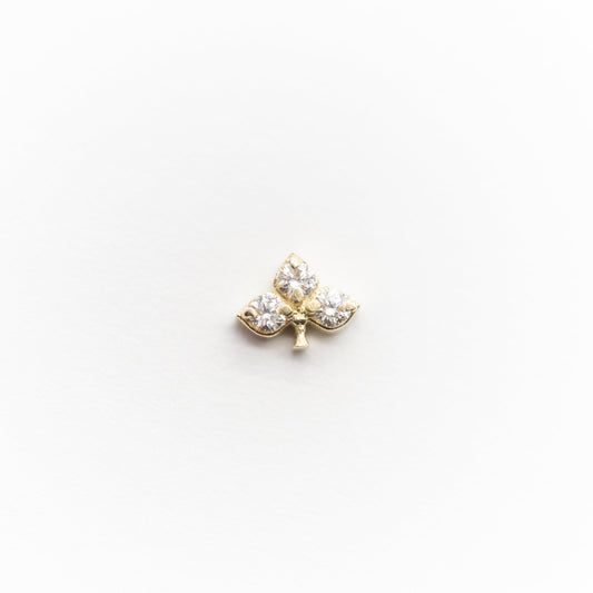 Kiwi Diamond | 14k Gold Spade Threadless Top For Nose, Ears & Lip - Avanti Body Jewelry