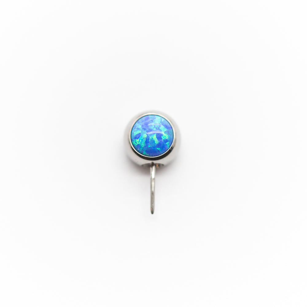 Side-Set Gem & Opal Threadless Ends For Nose, Ears & Lip - Avanti Body Jewelry