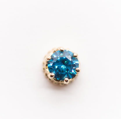 Crown | 14K Threadless Top | Yellow Gold For Nose, Ears & Lip - Avanti Body Jewelry