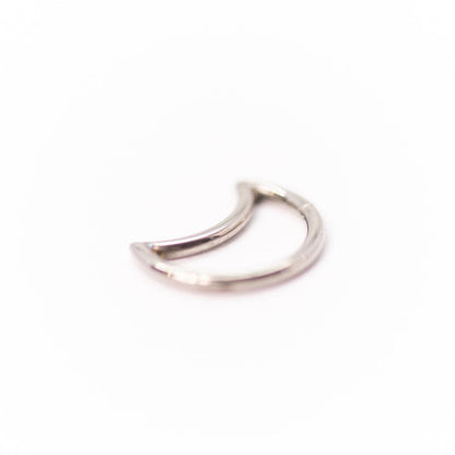 Hinged Ring Moon | Titanium Clicker Segment Hoop Ring - Avanti Body Jewelry