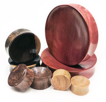 OMW | Single Side Concave Wood Plug Pair - Avanti Body Jewelry