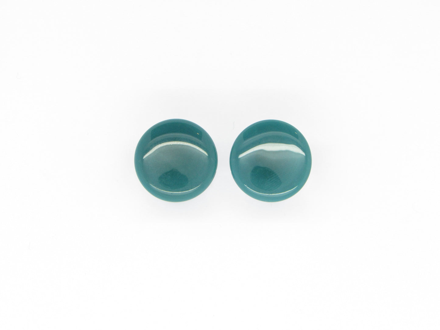 Glass Plugs | Single Flare | Dark Aqua Plug Pair - Avanti Body Jewelry