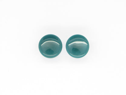 Glass Plugs | Single Flare | Dark Aqua Plug Pair - Avanti Body Jewelry