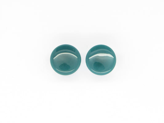 Glass Plugs | Single Flare | Dark Aqua Plug Pair - Avanti Body Jewelry