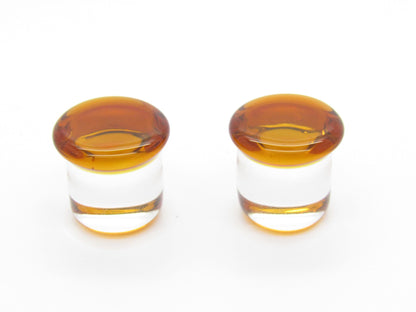 Glass Single Flare Plug Pair - Translucent - Avanti Body Jewelry