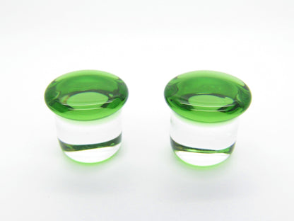 Glass Single Flare Plug Pair - Translucent - Avanti Body Jewelry