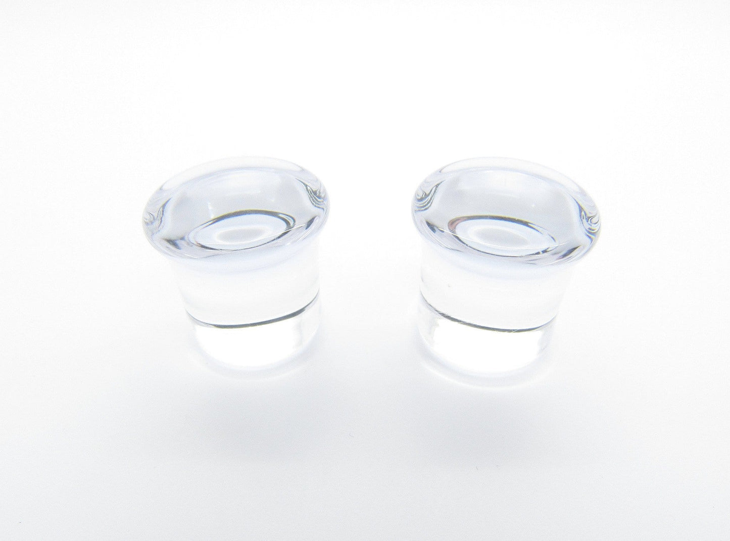 Glass Single Flare Plug Pair - Translucent - Avanti Body Jewelry
