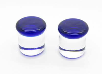 Glass Single Flare Plug Pair - Translucent - Avanti Body Jewelry