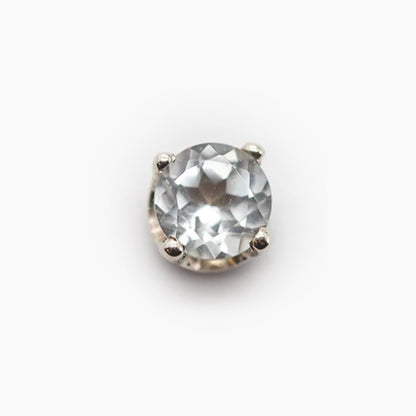 Threadless 14k Genuine AAA White Topaz Tops For Nose, Ears & Lip - Avanti Body Jewelry