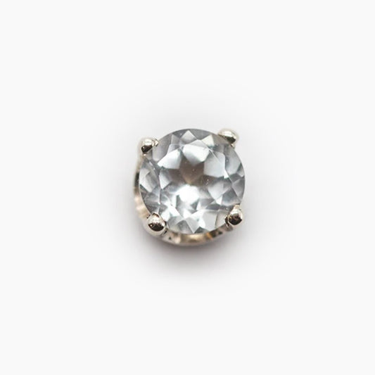 Threadless 14k Genuine AAA White Topaz Tops For Nose, Ears & Lip - Avanti Body Jewelry