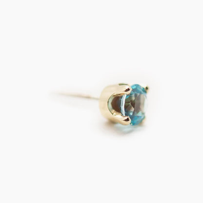 Threadless 14k Gold Paraiba Topaz Ends For Nose, Ears & Lip - Avanti Body Jewelry