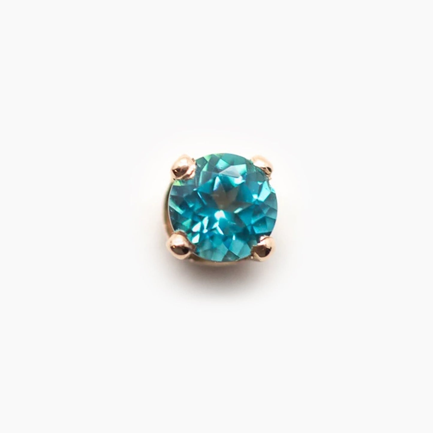 Threadless 14k Gold Paraiba Topaz Ends For Nose, Ears & Lip - Avanti Body Jewelry