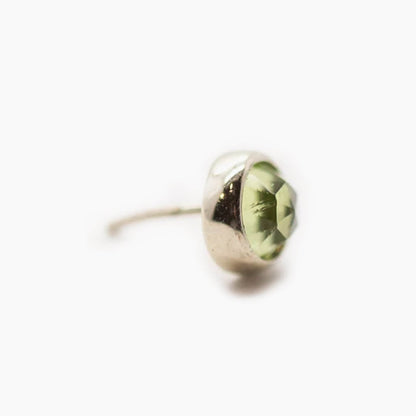 Threadless 14k Rose-Cut Peridot Tops For Nose, Ears & Lip - Avanti Body Jewelry