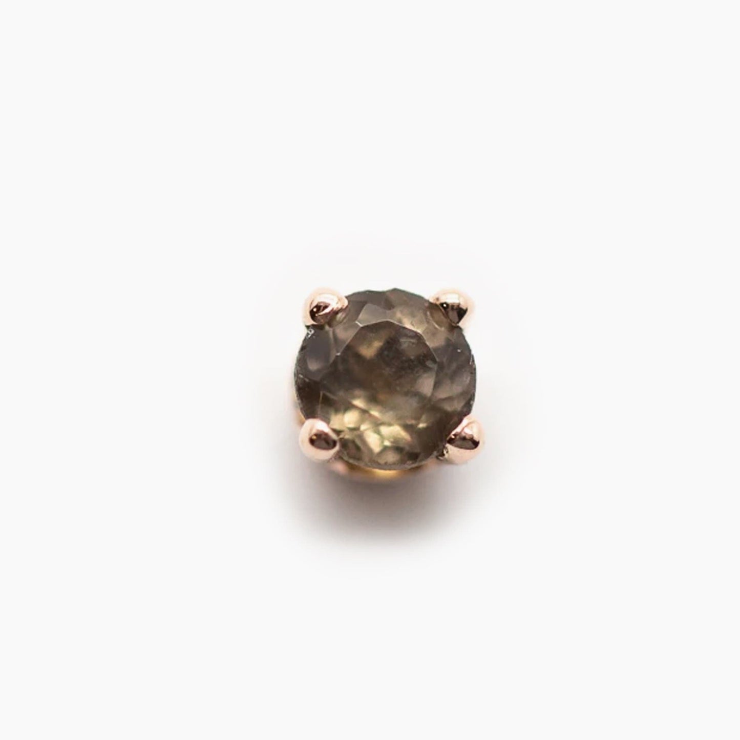 Threadless 14k Genuine AA Smoky Quartz Tops For Nose, Ears & Lip - Avanti Body Jewelry