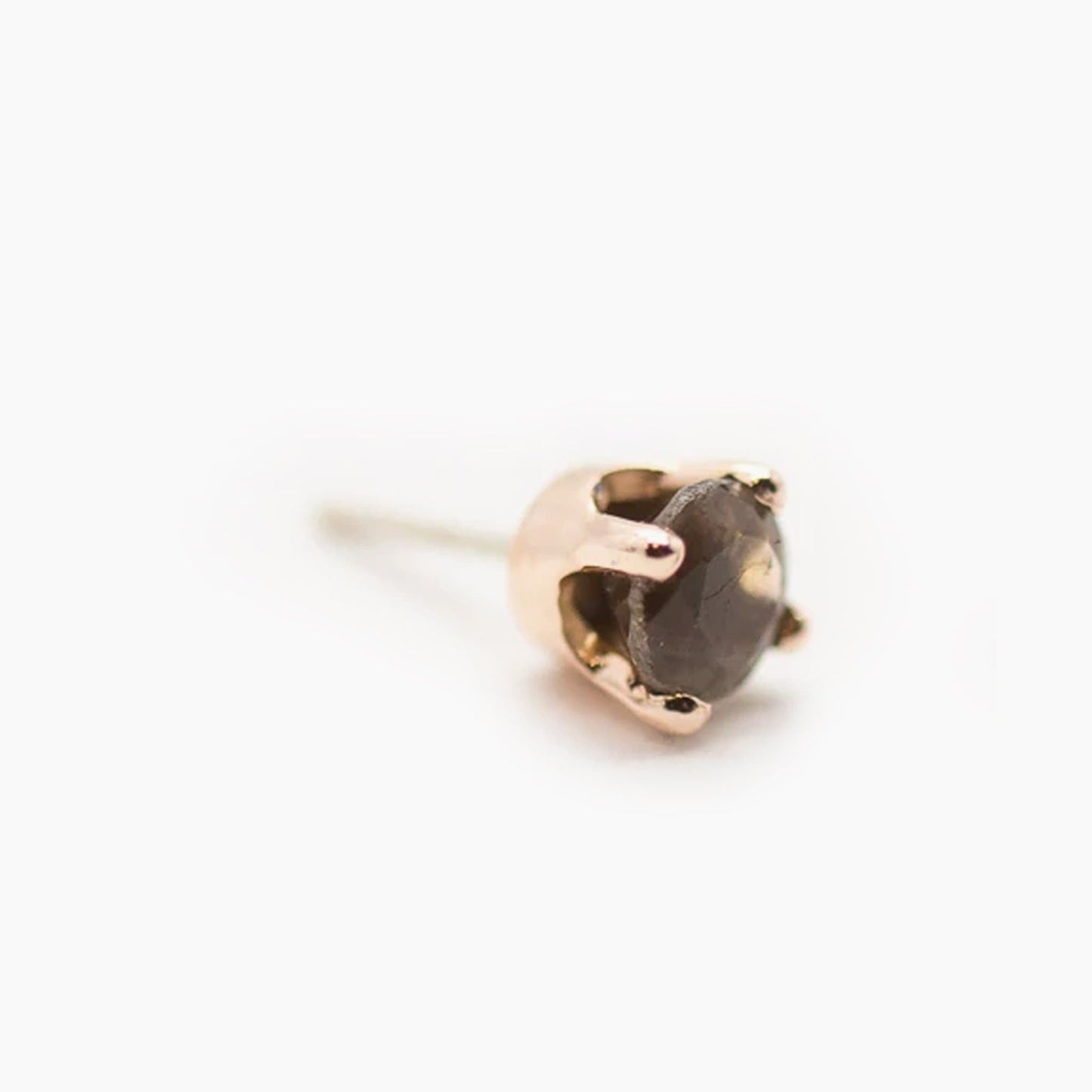 Threadless 14k Genuine AA Smoky Quartz Tops For Nose, Ears & Lip - Avanti Body Jewelry