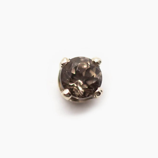Threadless 14k Genuine AA Smoky Quartz Tops For Nose, Ears & Lip - Avanti Body Jewelry
