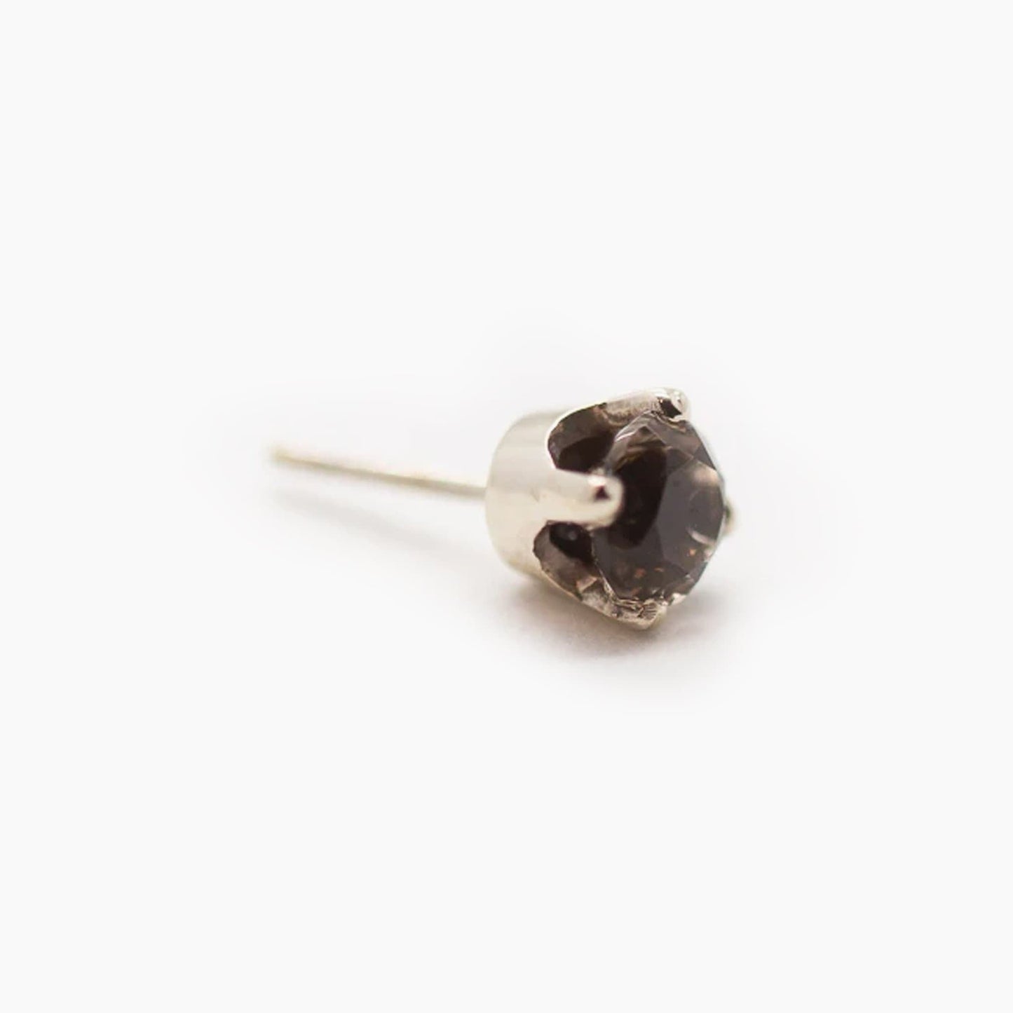 Threadless 14k Genuine AA Smoky Quartz Tops For Nose, Ears & Lip - Avanti Body Jewelry