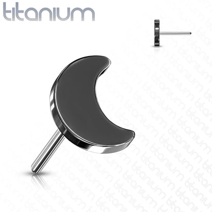 Crescent Moon | Titanium Threadless Top For Nose & Ears - Avanti Body Jewelry