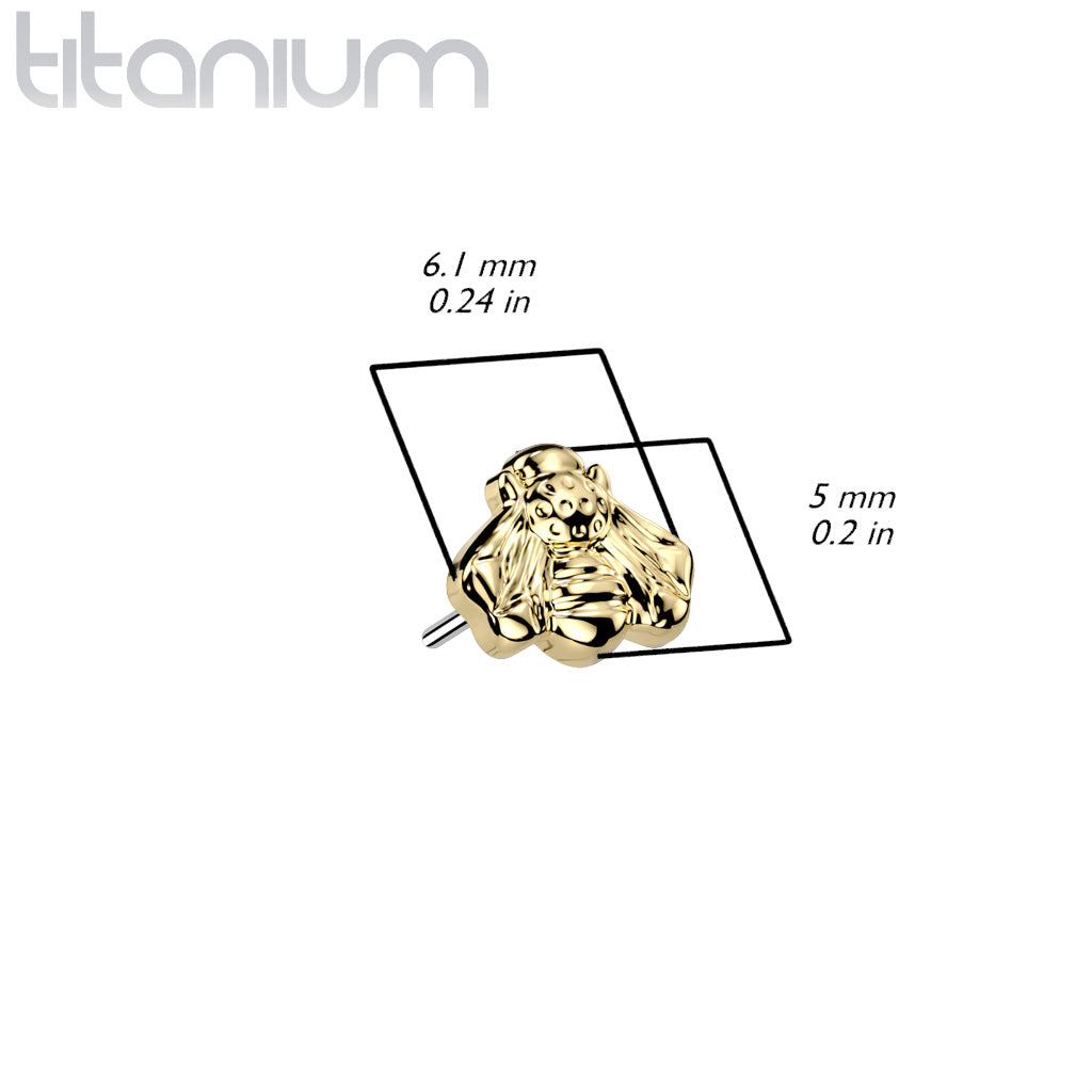 Bee | Titanium Threadless Top For Nose, Ears & Lip - Avanti Body Jewelry