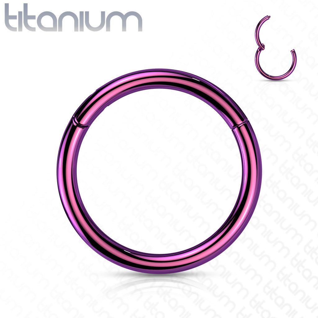 Hinged Ring | Titanium Clicker Segment Hoop Ring - Avanti Body Jewelry