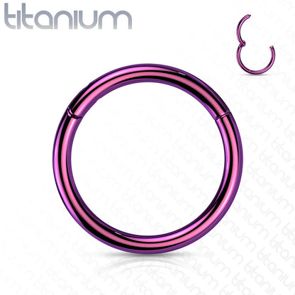 Hinged Ring | Titanium Clicker Segment Hoop Ring - Avanti Body Jewelry
