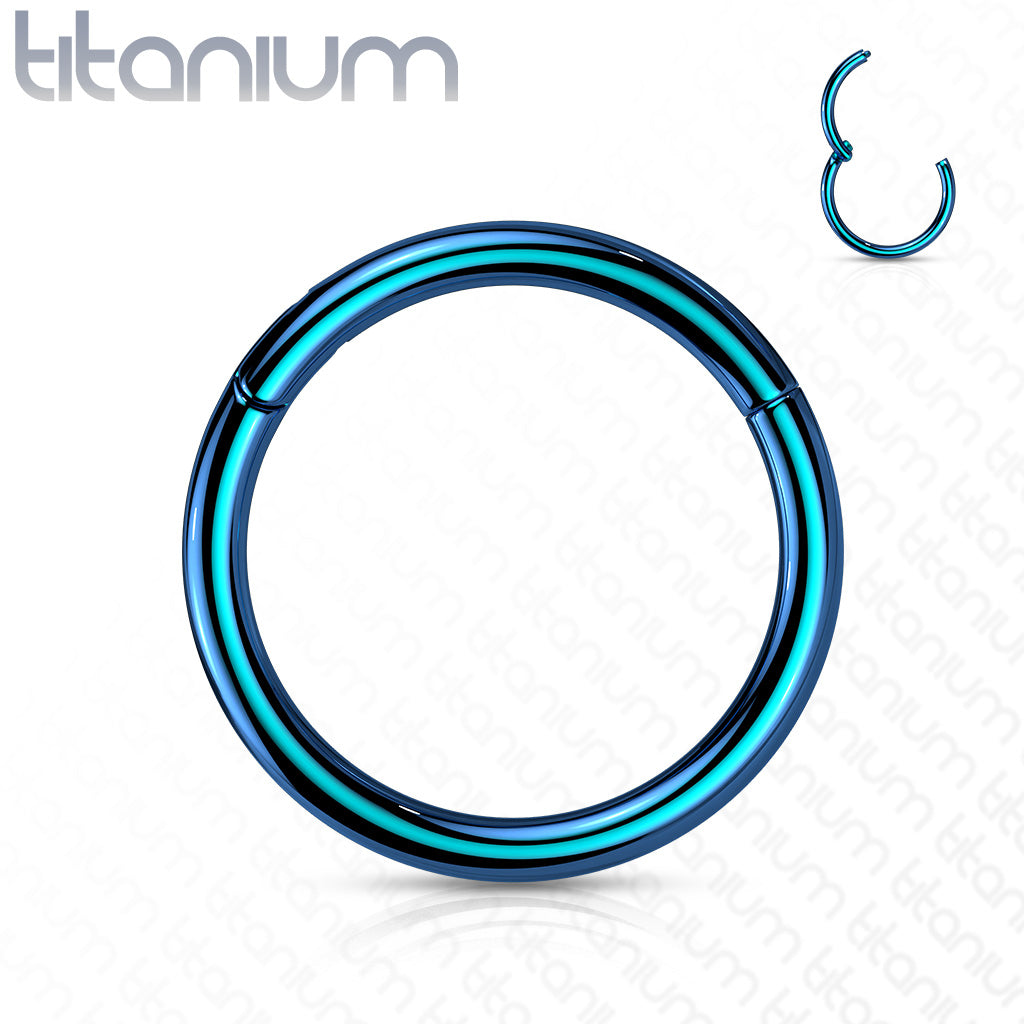 Hinged Ring | Titanium Clicker Segment Hoop Ring - Avanti Body Jewelry