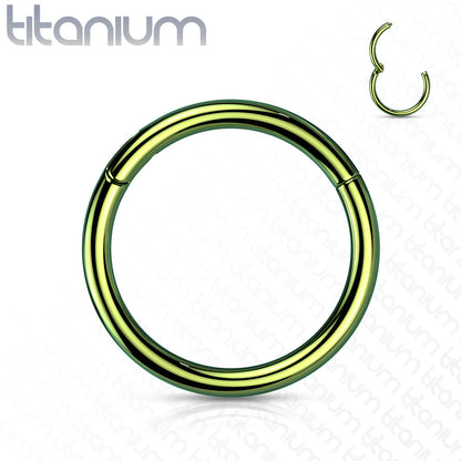Hinged Ring | Titanium Clicker Segment Hoop Ring - Avanti Body Jewelry