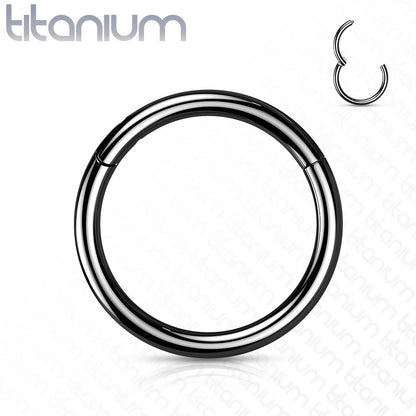 Hinged Ring | Titanium Clicker Segment Hoop Ring - Avanti Body Jewelry