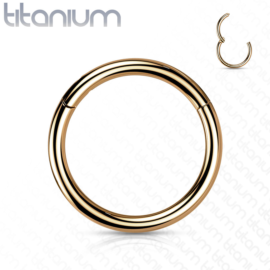 Hinged Ring | Titanium Clicker Segment Hoop Ring - Avanti Body Jewelry