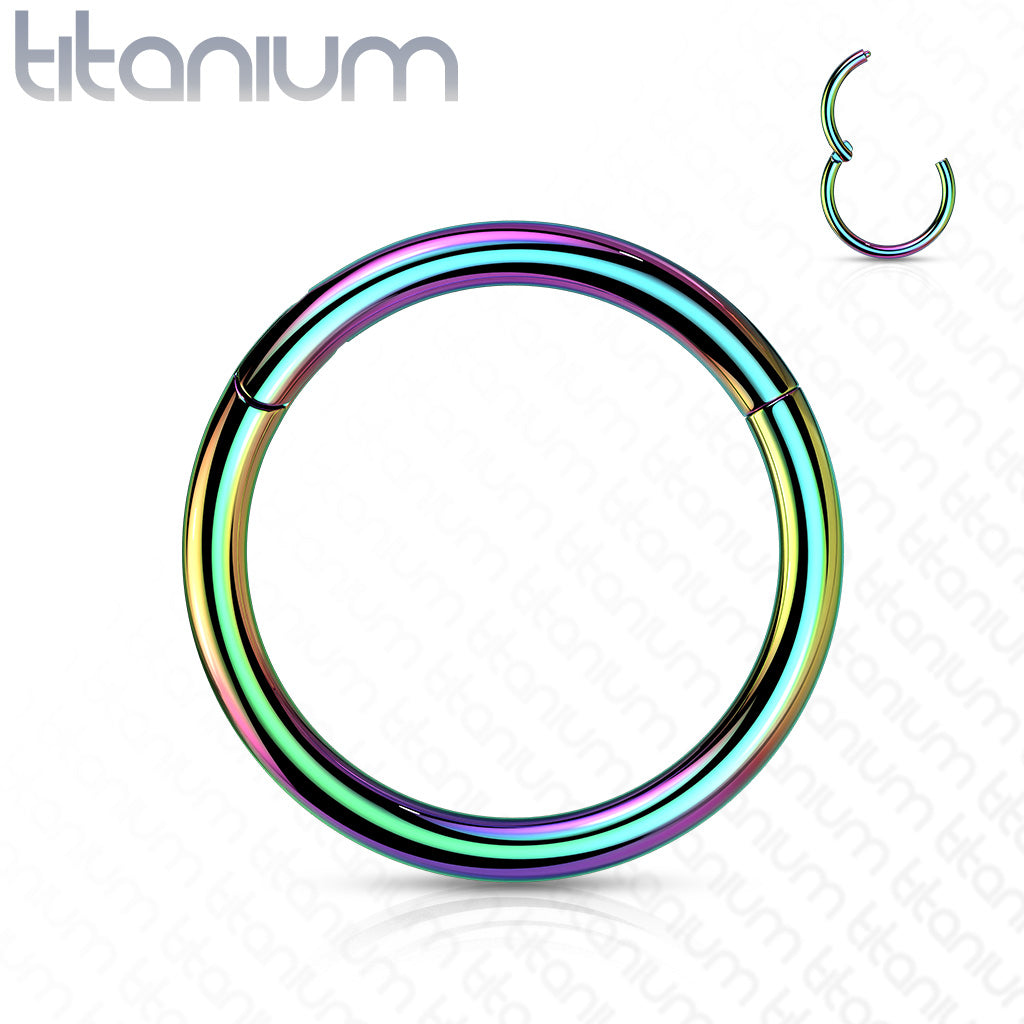 Hinged Ring | Titanium Clicker Segment Hoop Ring - Avanti Body Jewelry