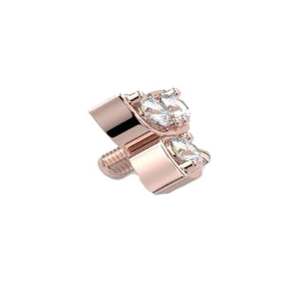 Diamond Clover | 14K Threadless Top For Nose, Ears & Lip - Avanti Body Jewelry