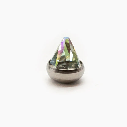 Swarovski Glass Cone | Titanium Threadless Top For Nose, Ears & Lip - Avanti Body Jewelry