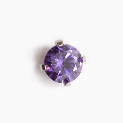 Prong Set Gem | Titanium Threadless Top For Nose, Ears & Lip - Avanti Body Jewelry