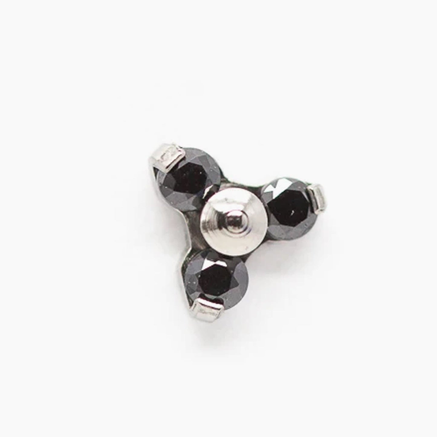 Trinity 3 Gem Cluster | Titanium Threadless Top For Nose, Ears & Lip - Avanti Body Jewelry