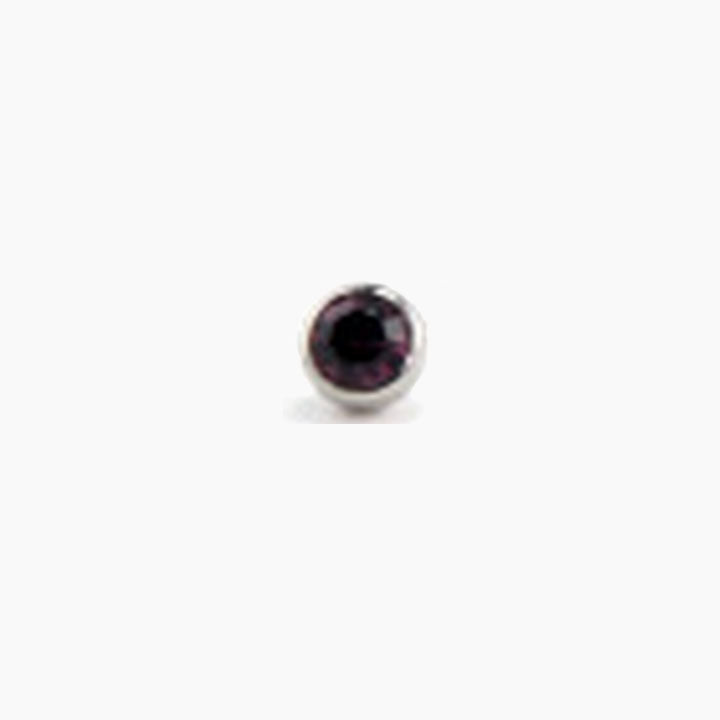 Threaded Low-Profile Bezel Set Gem - Avanti Body Jewelry