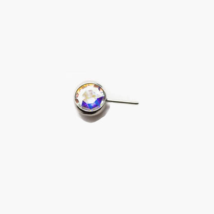 Side-Set Gem & Opal Threadless Ends For Nose, Ears & Lip - Avanti Body Jewelry