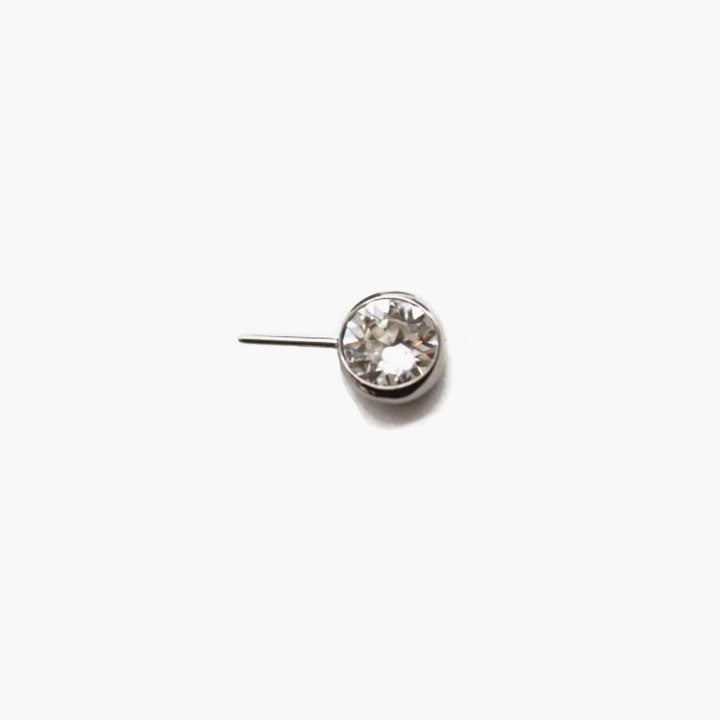 Side-Set Gem & Opal Threadless Ends For Nose, Ears & Lip - Avanti Body Jewelry