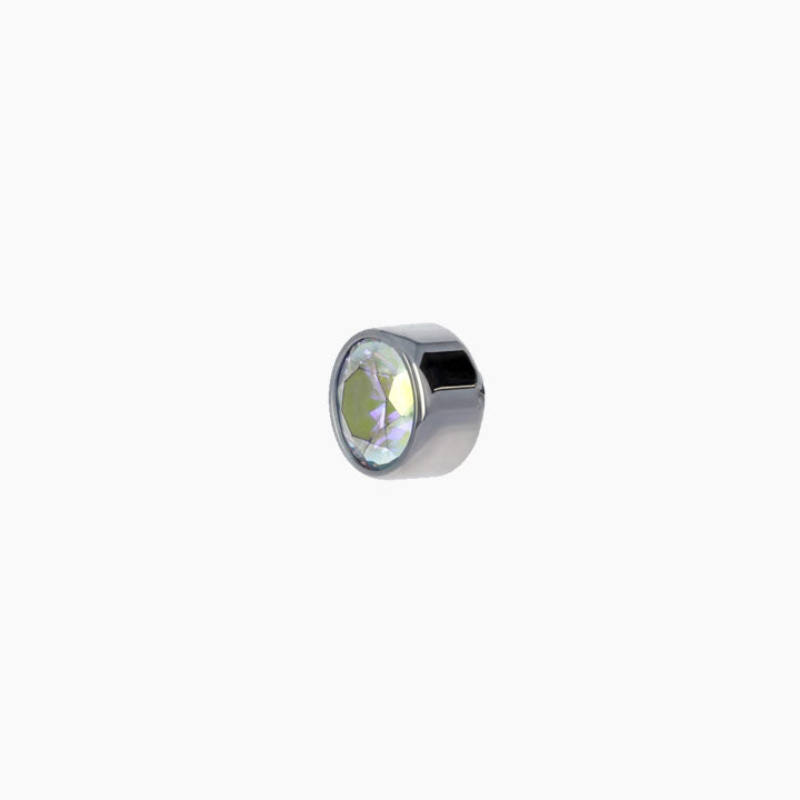 Threaded Bezel-Set Gem End opal - Avanti Body Jewelry