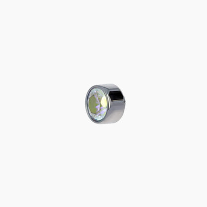 Threaded Bezel-Set Gem End opal - Avanti Body Jewelry