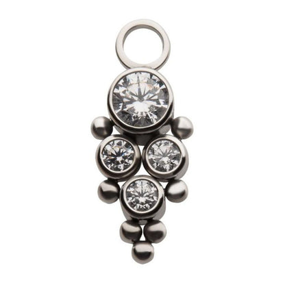 4pc CZ/Opal Jewelry Charm - Avanti Body Jewelry
