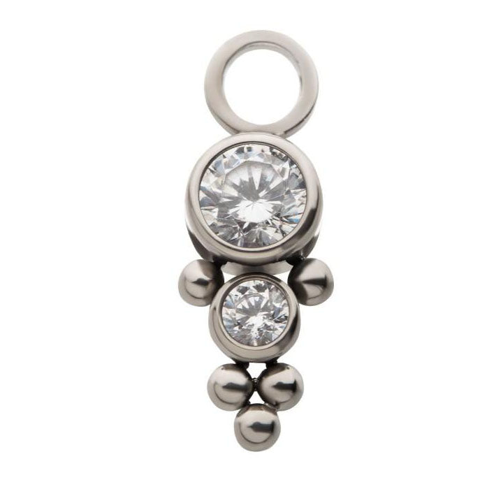 CZ/Opal Jewelry Charm: Add To Your Piercing - Avanti Body Jewelry