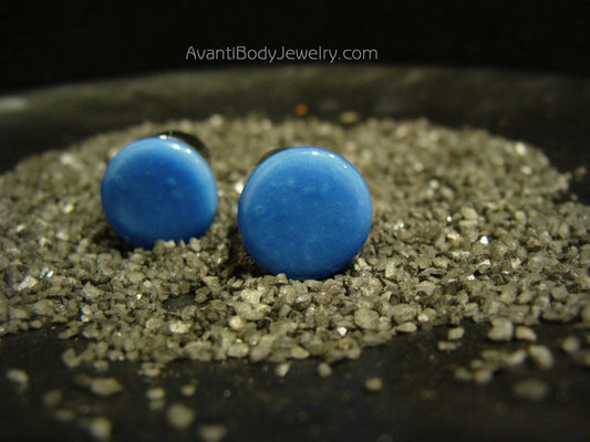 Glass Single Flare Plugs - Pastel - Avanti Body Jewelry